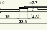 Stylet L=22 mm L1=1,2 mm – pointe 2 µm 60° (DM43809)
