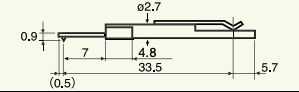 Stylet L=22 mm L1=0,9 mm – pointe 2 µm 60° (DM43811)