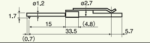 Stylet L=22 mm L1=1,7 mm – pointe 2 µm 60° (DM43812)