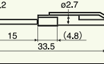 Stylet L=22 mm L1=1,7 mm – pointe 2 µm 60° (DM43812)