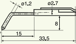 Stylet L=22 mm L1=8 mm – pointe 2 µm 60° W=60° (DM43814)