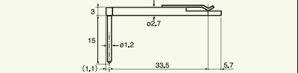 Stylet L=22 mm L1=15 mm – pointe 2 µm 60° (DM43815)