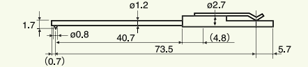 DM43821 Stylet L=62 mm L1=1,7 mm – pointe 2 µm 60° (DM43821) – Image 1