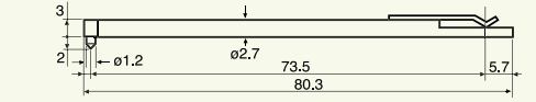 Stylet L=62 mm L1=5 mm – pointe 2 µm 60° (DM43822)
