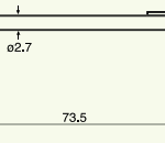 Stylet L=62 mm L1=15 mm – pointe 2 µm 60° (DM43825)