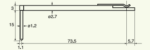 Stylet L=62 mm L1=15 mm – pointe 2 µm 60° (DM43825)