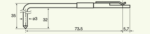 Stylet L=62 mm L1=32 mm – pointe 2 µm 60° (DM43826)