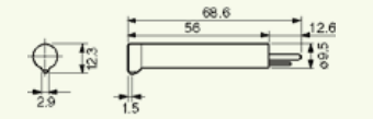 Capteur standard Ø 12,3 mm (E-DT-SM10A)