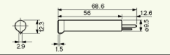 Capteur standard Ø 12,3 mm (pointe 2 µm) (E-DT-SM49A)
